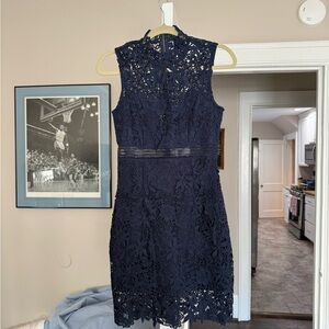 Bardot Navy Lace Dress